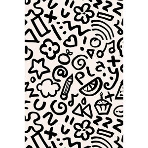 Bobbi Beck Eco-Friendly Childrens Doodle Motif Wallpaper in White White Bobbi Beck Eco-Friendly Childrens Doodle Motif Wallpaper in White White