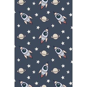 Bobbi Beck Eco-Friendly Childrens Space Rocket Wallpaper in Navy Navy Bobbi Beck Eco-Friendly Childrens Space Rocket Wallpaper in Navy Navy