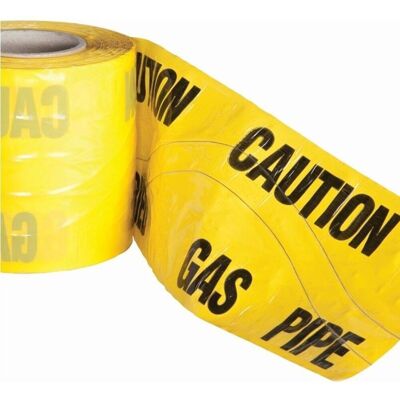 Pegdev High Visibility Underground Detectable Warning Tape Gas 150mm x 4m Durable & Rot Resistant in Yellow Yellow Pegdev High Visibility Underground Detectable Warning Tape Gas 150mm x 4m Durable & Rot Resistant in Yellow Yellow