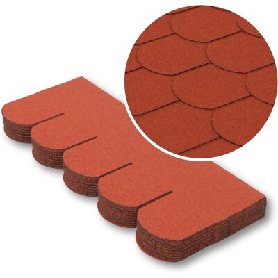 Novecrafto Premium Bitumen Roof Felt Shingles Heavy Duty Asphalt Roof Shingles 80x31.5cm (25 Pcs) in Red Size: 80x31.5 cm Red 80x31.5 cm Novecrafto Premium Bitumen Roof Felt Shingles Heavy Duty Asphalt Roof Shingles 80x31.5cm (25 Pcs) in Red Size: 80x31.5 cm Red 80x31.5 cm