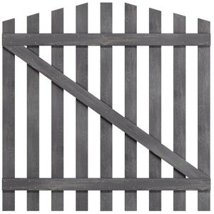 The hot sale 120x120cm Grey Rustic Spruce Wood Garden Gate Picket Fence Door with T-Hinges & Bolt Lock Size: 120x120 cm Grey 120x120 cm The hot sale 120x120cm Grey Rustic Spruce Wood Garden Gate Picket Fence Door with T-Hinges & Bolt Lock Size: 120x120 cm Grey 120x120 cm