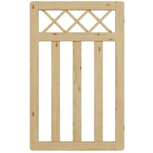 The hot sale 76x120cm Natural Spruce Wood Lattice Top Garden Gate with T Hinges & Bolt Lock Size: 76x120 cm Natural 76x120 cm The hot sale 76x120cm Natural Spruce Wood Lattice Top Garden Gate with T Hinges & Bolt Lock Size: 76x120 cm Natural 76x120 cm
