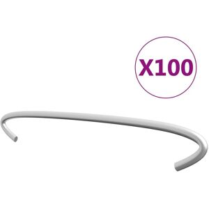 Berkfield Home Gabion Hooks 100 pcs Galvanised Steel 20 cm in Silver Silver Berkfield Home Gabion Hooks 100 pcs Galvanised Steel 20 cm in Silver Silver