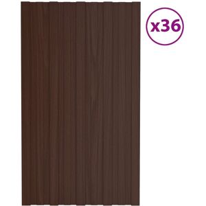 Berkfield Home Roof Panels 36 pcs Galvanised Steel Brown 80x45 cm Brown 80x45 cm Berkfield Home Roof Panels 36 pcs Galvanised Steel Brown 80x45 cm Brown 80x45 cm