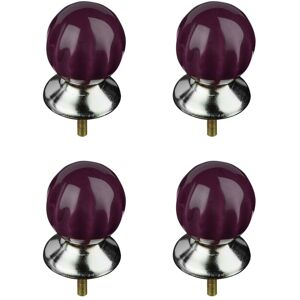 Orsina Set of 4 Retro Style Purple Drawer Knobs Purple Orsina Set of 4 Retro Style Purple Drawer Knobs Purple
