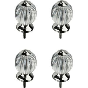 Orsina Set of 4 Chic Vintage Style Clear Acrylic Drawer Knobs Clear Orsina Set of 4 Chic Vintage Style Clear Acrylic Drawer Knobs Clear