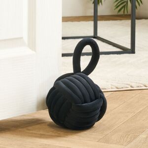 OHS Matte Velvet Rope Weighted Decorative Door Stop with Handle in Black Black OHS Matte Velvet Rope Weighted Decorative Door Stop with Handle in Black Black