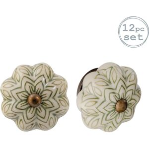 Nicola Spring - Fleur Vintage - Green - X12 - Door Knob Set Nicola Spring - Fleur Vintage - Green - X12 - Door Knob Set