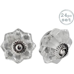 Nicola Spring Glass Door Knob Set - Pink - Vintage Star Design - Cabinet Handles Nicola Spring Glass Door Knob Set - Pink - Vintage Star Design - Cabinet Handles