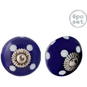 Nicola Spring - Polka Dot Design - Dark Blue - Cabinet Knobs Nicola Spring - Polka Dot Design - Dark Blue - Cabinet Knobs