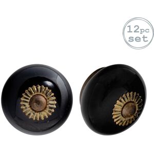 Nicola Spring - Ceramic Door Knob Set - Black - Door Knob Set Nicola Spring - Ceramic Door Knob Set - Black - Door Knob Set