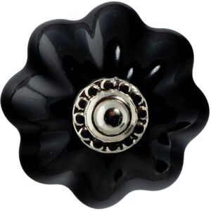 Nicola Spring Floral Ceramic Cabinet Knob in Black Size: 1000mm x 500mm Black 1000mm x 500mm Nicola Spring Floral Ceramic Cabinet Knob in Black Size: 1000mm x 500mm Black 1000mm x 500mm