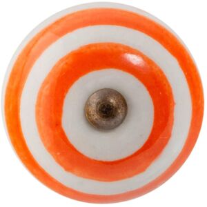 Nicola Spring Round Ceramic Cabinet Knob Stripe in Orange Size: 1000mm x 500mm Orange 1000mm x 500mm Nicola Spring Round Ceramic Cabinet Knob Stripe in Orange Size: 1000mm x 500mm Orange 1000mm x 500mm