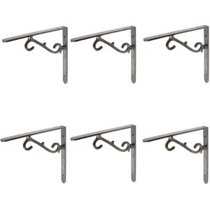 Hammer and Tongs Scroll Iron Shelf Bracket - D205mm - Pack of 6 in Grey Size: 1000mm x 1000mm Grey 1000mm x 1000mm Hammer and Tongs Scroll Iron Shelf Bracket - D205mm - Pack of 6 in Grey Size: 1000mm x 1000mm Grey 1000mm x 1000mm