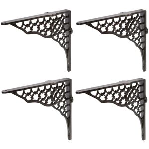 Hammer and Tongs Honeycomb Iron Shelf Bracket - D205mm - Pack of 4 in Black Size: 1000mm x 1000mm Black 1000mm x 1000mm Hammer and Tongs Honeycomb Iron Shelf Bracket - D205mm - Pack of 4 in Black Size: 1000mm x 1000mm Black 1000mm x 1000mm