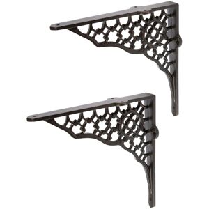 Hammer and Tongs Honeycomb Iron Shelf Bracket - Black - 205mm - 2-pack - Shelf Bracket Hammer and Tongs Honeycomb Iron Shelf Bracket - Black - 205mm - 2-pack - Shelf Bracket