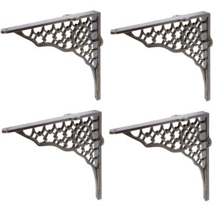 Hammer and Tongs Honeycomb Iron Shelf Bracket - D205mm - Pack of 4 in Grey Size: 1000mm x 1000mm Grey 1000mm x 1000mm Hammer and Tongs Honeycomb Iron Shelf Bracket - D205mm - Pack of 4 in Grey Size: 1000mm x 1000mm Grey 1000mm x 1000mm