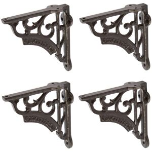 Hammer and Tongs Ornate Iron Shelf Bracket - D120mm - Pack of 4 in Black Size: 1000mm x 1000mm Black 1000mm x 1000mm Hammer and Tongs Ornate Iron Shelf Bracket - D120mm - Pack of 4 in Black Size: 1000mm x 1000mm Black 1000mm x 1000mm