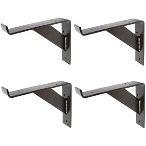 Hammer and Tongs Gallows Style Scaffold Board Shelf Bracket - D240mm - Pack of 4 in Black Size: 1000mm x 1000mm Black 1000mm x 1000mm Hammer and Tongs Gallows Style Scaffold Board Shelf Bracket - D240mm - Pack of 4 in Black Size: 1000mm x 1000mm Black 1000mm x 1000mm