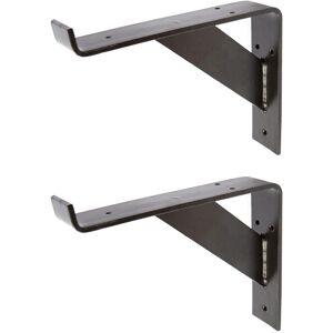 Hammer and Tongs Gallows Style Scaffold Board Shelf Bracket - D240mm - Pack of 2 in Black Size: 1000mm x 1000mm Black 1000mm x 1000mm Hammer and Tongs Gallows Style Scaffold Board Shelf Bracket - D240mm - Pack of 2 in Black Size: 1000mm x 1000mm Black 1000mm x 1000mm