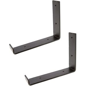 Hammer and Tongs Scaffold Board Iron Shelf Bracket - D235mm - Pack of 2 in Black Size: 1000mm x 1000mm Black 1000mm x 1000mm Hammer and Tongs Scaffold Board Iron Shelf Bracket - D235mm - Pack of 2 in Black Size: 1000mm x 1000mm Black 1000mm x 1000mm