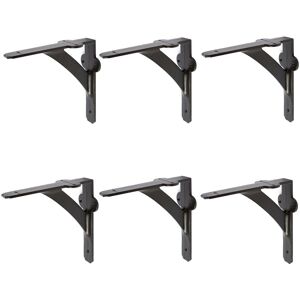 Hammer and Tongs Iron Shelf Bracket - D150mm - Pack of 6 in Black Size: 1000mm x 1000mm Black 1000mm x 1000mm Hammer and Tongs Iron Shelf Bracket - D150mm - Pack of 6 in Black Size: 1000mm x 1000mm Black 1000mm x 1000mm