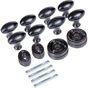 Hammer and Tongs - Oval Rim & Mortice Door Knob - Black - Cast Iron - 60mm - Door Knob Hammer and Tongs - Oval Rim & Mortice Door Knob - Black - Cast Iron - 60mm - Door Knob