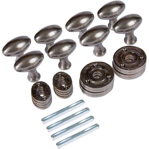 Hammer and Tongs Oval Rim & Mortice Door Knob - W60mm - Pack of 4 in Grey Size: 10000mm x 520mm Grey 10000mm x 520mm Hammer and Tongs Oval Rim & Mortice Door Knob - W60mm - Pack of 4 in Grey Size: 10000mm x 520mm Grey 10000mm x 520mm