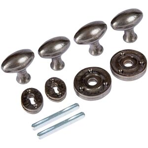 Hammer and Tongs Oval Rim & Mortice Door Knob - W60mm - Pack of 2 in Grey Size: 10000mm x 520mm Grey 10000mm x 520mm Hammer and Tongs Oval Rim & Mortice Door Knob - W60mm - Pack of 2 in Grey Size: 10000mm x 520mm Grey 10000mm x 520mm