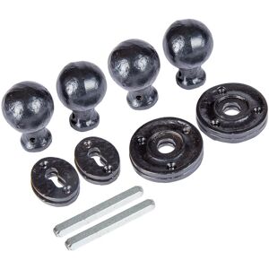 Hammer and Tongs Round Rim & Mortice Door Knob - W60mm - Pack of 2 in Black Size: 10000mm x 520mm Black 10000mm x 520mm Hammer and Tongs Round Rim & Mortice Door Knob - W60mm - Pack of 2 in Black Size: 10000mm x 520mm Black 10000mm x 520mm
