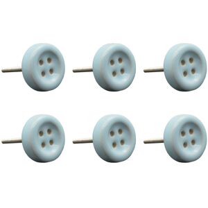 Nicola Spring - Ceramic Cupboard Drawer Knobs - Blue - Knobs Nicola Spring - Ceramic Cupboard Drawer Knobs - Blue - Knobs