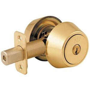 Yale Locks P5211 Security Deadbolt Polished Brass in Yellow Yellow Yale Locks P5211 Security Deadbolt Polished Brass in Yellow Yellow