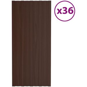 Berkfield Home Roof Panels 36 pcs Galvanised Steel Brown 100x45 cm Brown 100x45 cm Berkfield Home Roof Panels 36 pcs Galvanised Steel Brown 100x45 cm Brown 100x45 cm