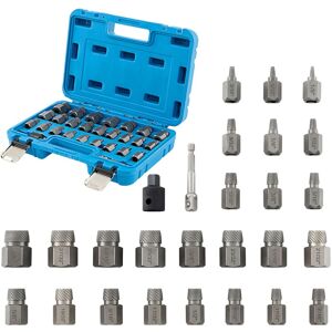 Gymax 27 PCS Screw Extractor Set Dual Headed Bolt Removal Kit Hex Head Stud in Blue Blue Gymax 27 PCS Screw Extractor Set Dual Headed Bolt Removal Kit Hex Head Stud in Blue Blue