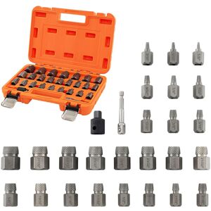 Gymax 27 PCS Screw Extractor Set Dual Headed Bolt Removal Kit Hex Head Stud in Orange Orange Gymax 27 PCS Screw Extractor Set Dual Headed Bolt Removal Kit Hex Head Stud in Orange Orange