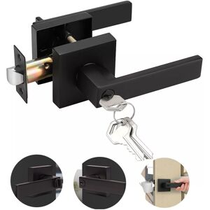 Hinsinc Black Internal Door Lever Handle Sets Latch Bathroom Bedroom Door Lever Lock Black Hinsinc Black Internal Door Lever Handle Sets Latch Bathroom Bedroom Door Lever Lock Black