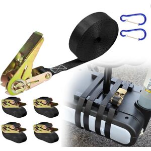 Hinsinc 4PCS Ratchet Straps Tie Down 6m x 25mm endless 6 M Black Straps UK Black Hinsinc 4PCS Ratchet Straps Tie Down 6m x 25mm endless 6 M Black Straps UK Black