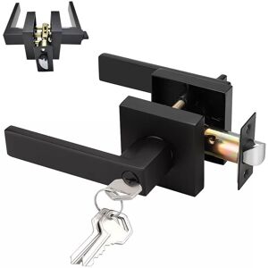 SPETLEK Internal Door Lever Handle Sets Latch Bathroom in Black Black SPETLEK Internal Door Lever Handle Sets Latch Bathroom in Black Black
