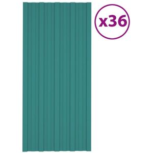 Berkfield Home Roof Panels 36 pcs Galvanised Steel Green 100x45 cm Green 100x45 cm Berkfield Home Roof Panels 36 pcs Galvanised Steel Green 100x45 cm Green 100x45 cm