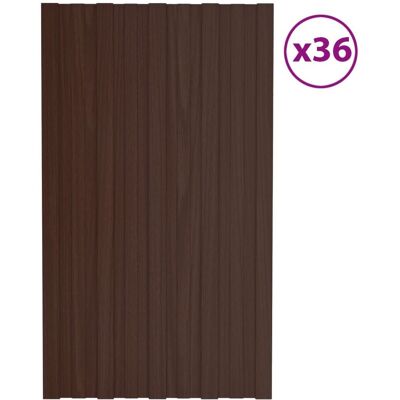 Berkfield Home Roof Panels 36 pcs Galvanised Steel Brown 80x45 cm Brown 80x45 cm Berkfield Home Roof Panels 36 pcs Galvanised Steel Brown 80x45 cm Brown 80x45 cm