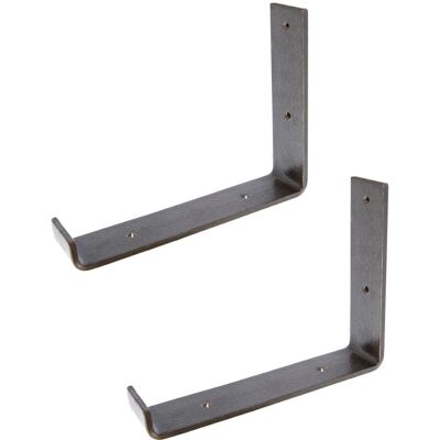 Hammer and Tongs Scaffold Board Iron Shelf Bracket - D235mm - Pack of 2 in Grey Size: 1000mm x 1000mm Grey 1000mm x 1000mm Hammer and Tongs Scaffold Board Iron Shelf Bracket - D235mm - Pack of 2 in Grey Size: 1000mm x 1000mm Grey 1000mm x 1000mm