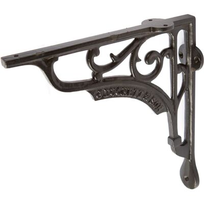 Hammer and Tongs Ornate Iron Shelf Bracket - D200mm in Black Size: 1000mm x 1000mm Black 1000mm x 1000mm Hammer and Tongs Ornate Iron Shelf Bracket - D200mm in Black Size: 1000mm x 1000mm Black 1000mm x 1000mm