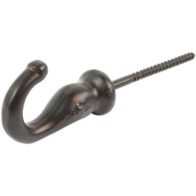 Hammer and Tongs Screw Hook - W20mm x H35mm in Black Size: 1000mm x 1000mm Black 1000mm x 1000mm Hammer and Tongs Screw Hook - W20mm x H35mm in Black Size: 1000mm x 1000mm Black 1000mm x 1000mm