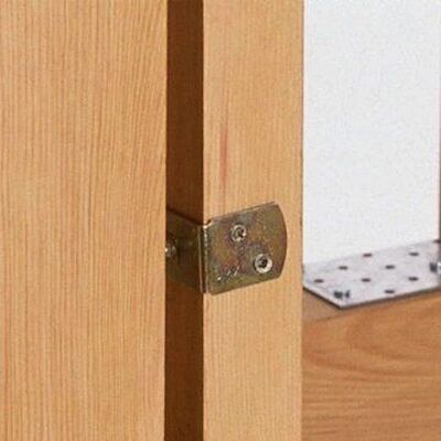 Primrose Trellis Post Fixing Kit Right Angle Bolt L Bracket & Screw Set 35mm in Silver Silver Primrose Trellis Post Fixing Kit Right Angle Bolt L Bracket & Screw Set 35mm in Silver Silver