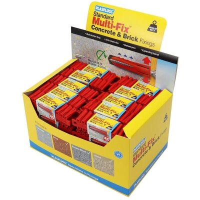 PLASPLUGS General-purpose Concrete & Brick Fixings in Red Red PLASPLUGS General-purpose Concrete & Brick Fixings in Red Red