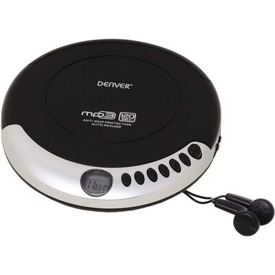 Denver ‘DMP-391' Personal CD Player Discman With MP3 & Bass Boost in Black Black Denver ‘DMP-391' Personal CD Player Discman With MP3 & Bass Boost in Black Black