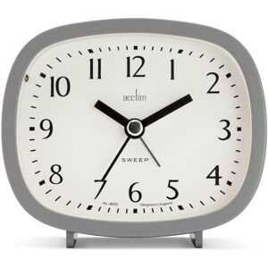 Acctim Hilda Analogue Alarm Clock Non Ticking Sweep Crescendo Alarm with Backlight in Light Grey Light Grey Acctim Hilda Analogue Alarm Clock Non Ticking Sweep Crescendo Alarm with Backlight in Light Grey Light Grey