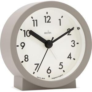 Acctim Gaby Small Analogue Contemporary Beside Alarm Clock in Taupe Taupe Acctim Gaby Small Analogue Contemporary Beside Alarm Clock in Taupe Taupe