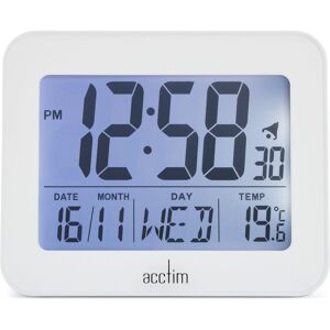 Acctim Otto Superbrite® Digital Bedside Alarm Clock in White White Acctim Otto Superbrite® Digital Bedside Alarm Clock in White White