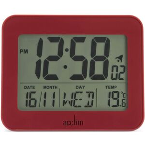 Acctim Otto Superbrite® Digital Bedside Alarm Clock in Red Red Acctim Otto Superbrite® Digital Bedside Alarm Clock in Red Red